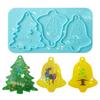 Holographic Christmas Silicone Mold Christmas Silicone Mold DIY Pendant For Christmas Decoration , A