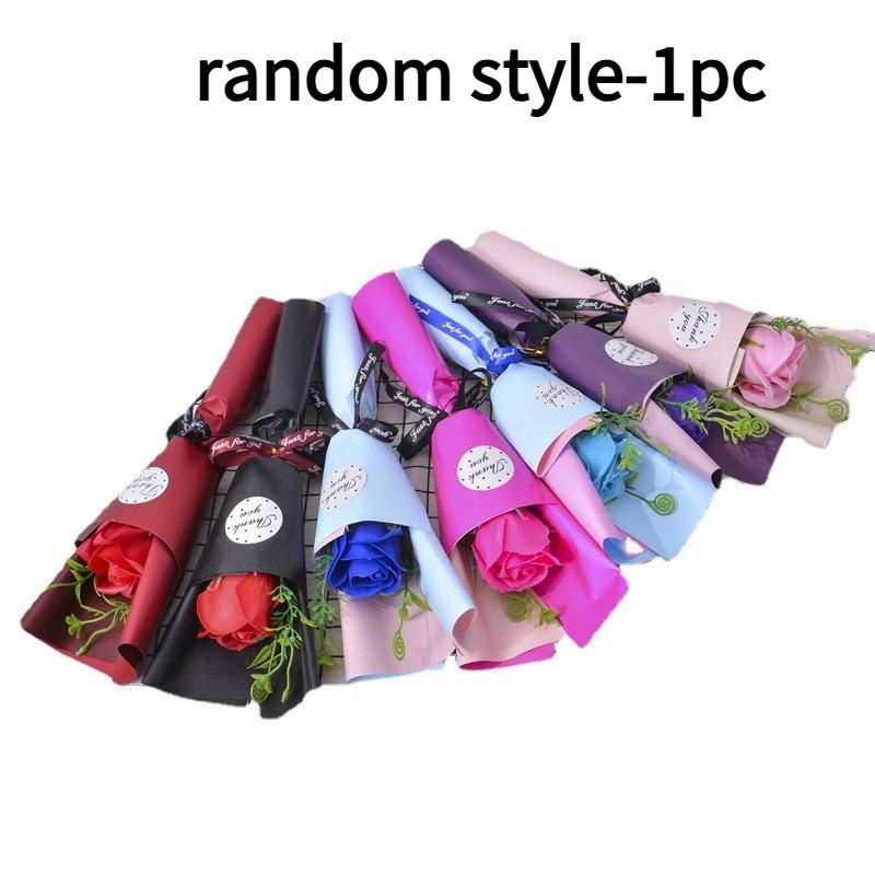 

1pc random color Gift To Girlfriend Boyfriend Valentines Day Gift Rose Flower Soap Mother s Day Gifts,Wedding favors