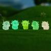 6Pcs Luminous Mini Yak Tiny Resin Cattle Little Yaks Figurines Bulk For Dollhouse Ornament Micro Garden Diy Crafts Decor