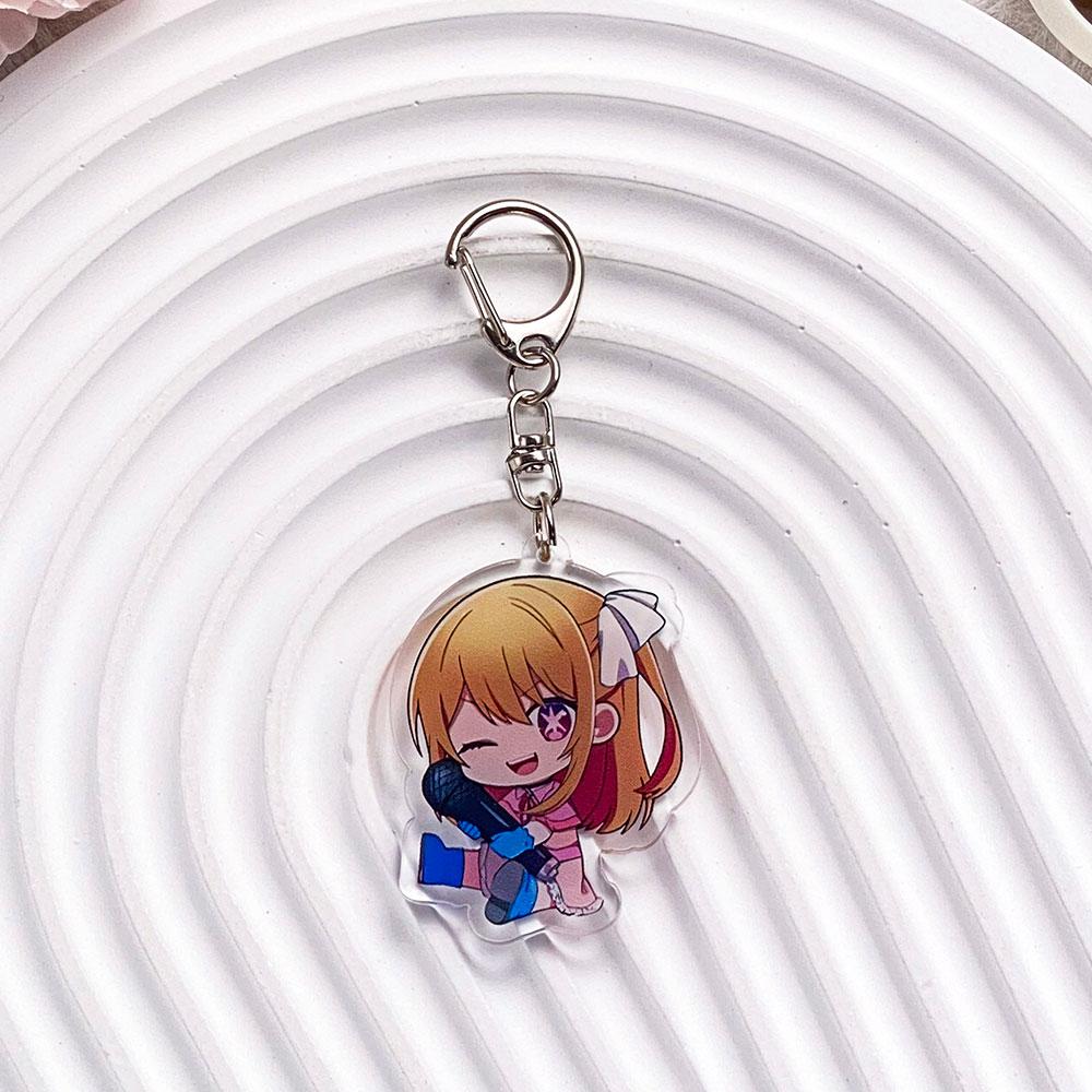 Anime Characters Oshi No Ko Acrylic Car Keychain Accessories Bag Charm Cute Cartoon Backpack Pendant Keyring Gifts For Friends