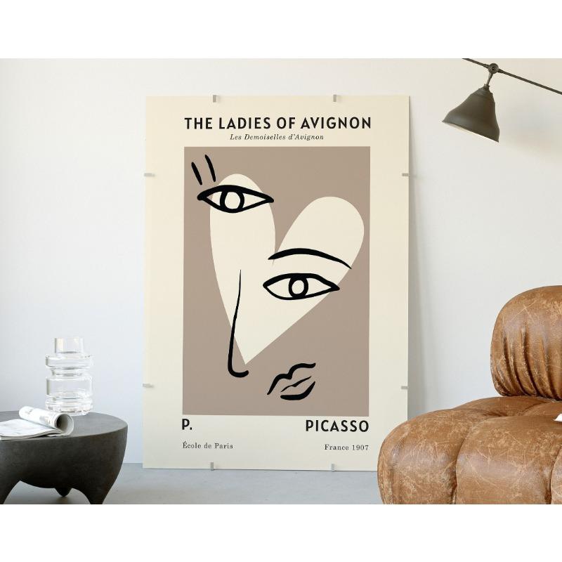 

Picasso Exhibition Wall Art Print Abstract Vintage Minimalist Face Body Canvas Painting Poster Picture for Home Decor 21cm×30cm NoFrame