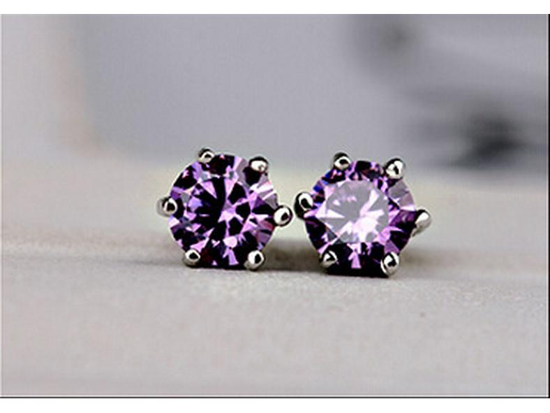 Korean Style Copper-Plated Silver Six Claw Earrings for Women