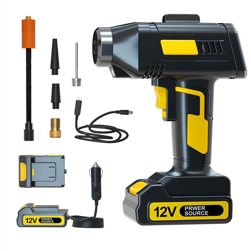 

Portable 12V Electric Wireless Tire Inflator Pump жёлтый