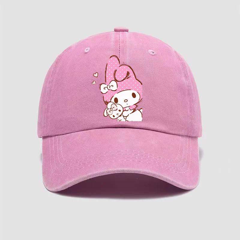 Kuromi Baseball Caps Adult Outdoor Hat Cute Anime Melody Cinnamoroll Sanrios Cap Cotton Cartoon Bonnet Girl Headgear Women Gift