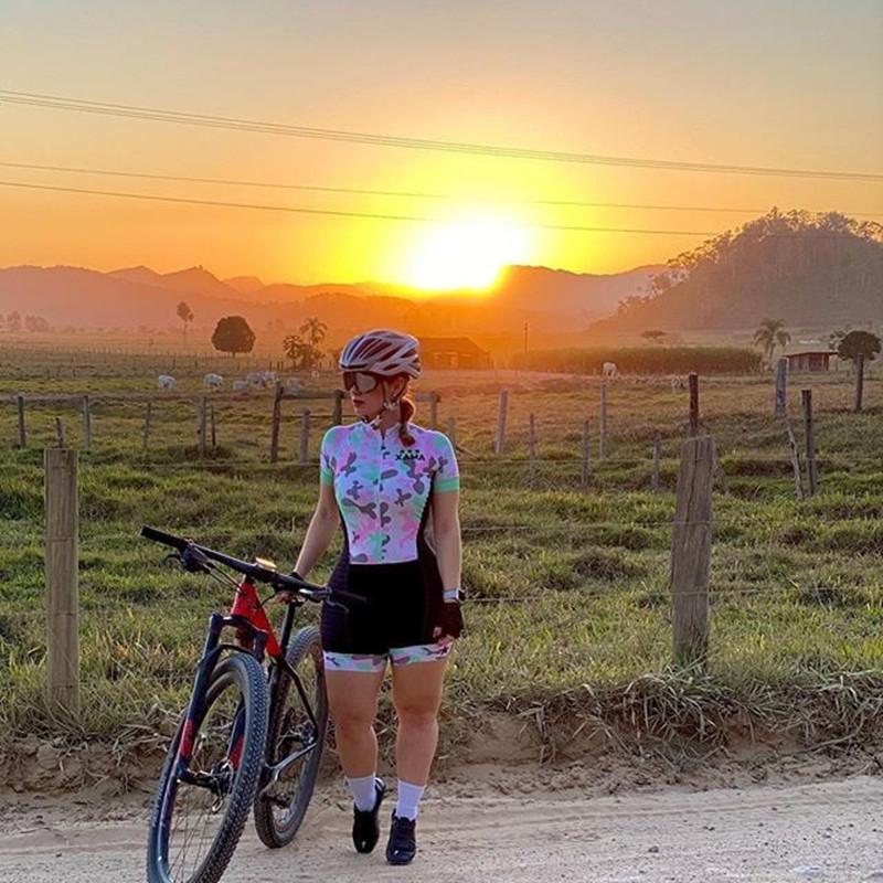 

Women s Cycling Wear Little Monkey Choose West Short Sleeve Summer Set with Bicycle Road Wear 3XL лавандовий