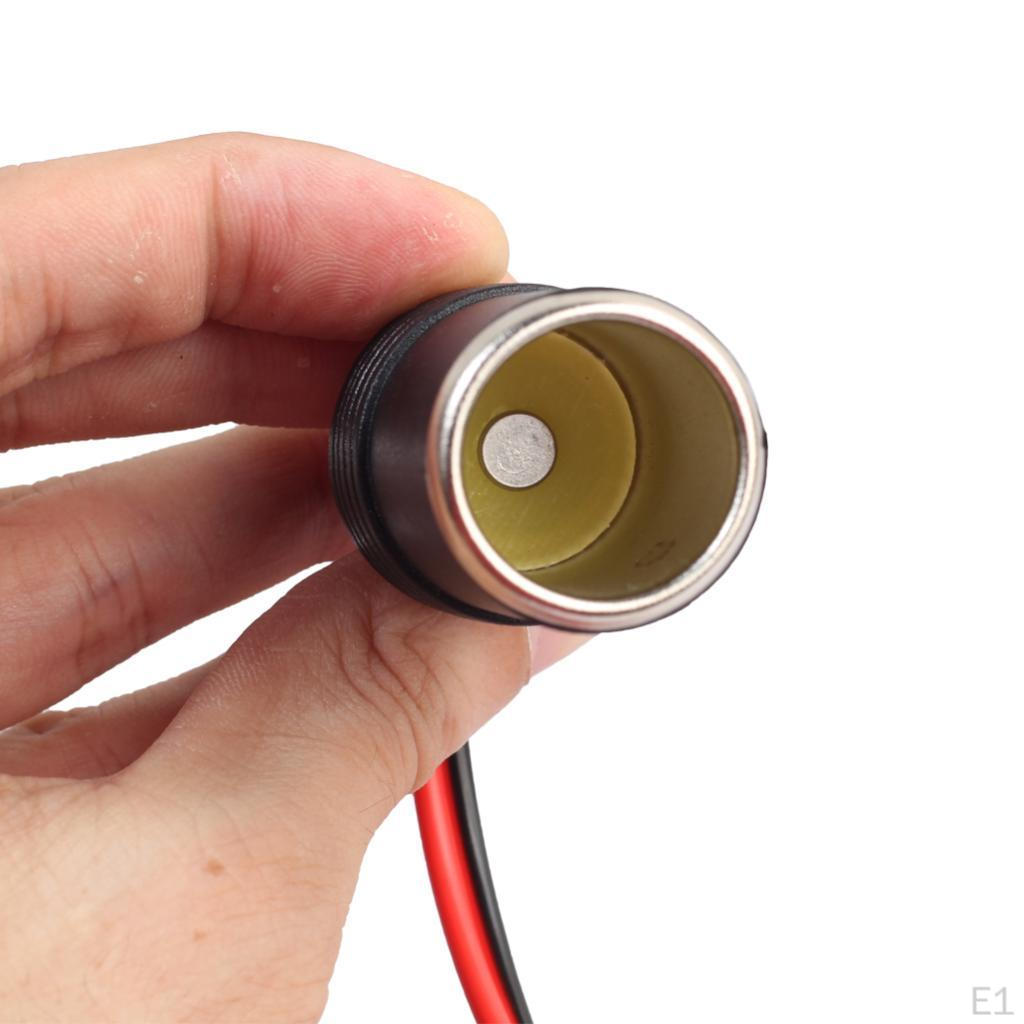 14" Car Lighter Power Female Socket Plug Adapter Clip