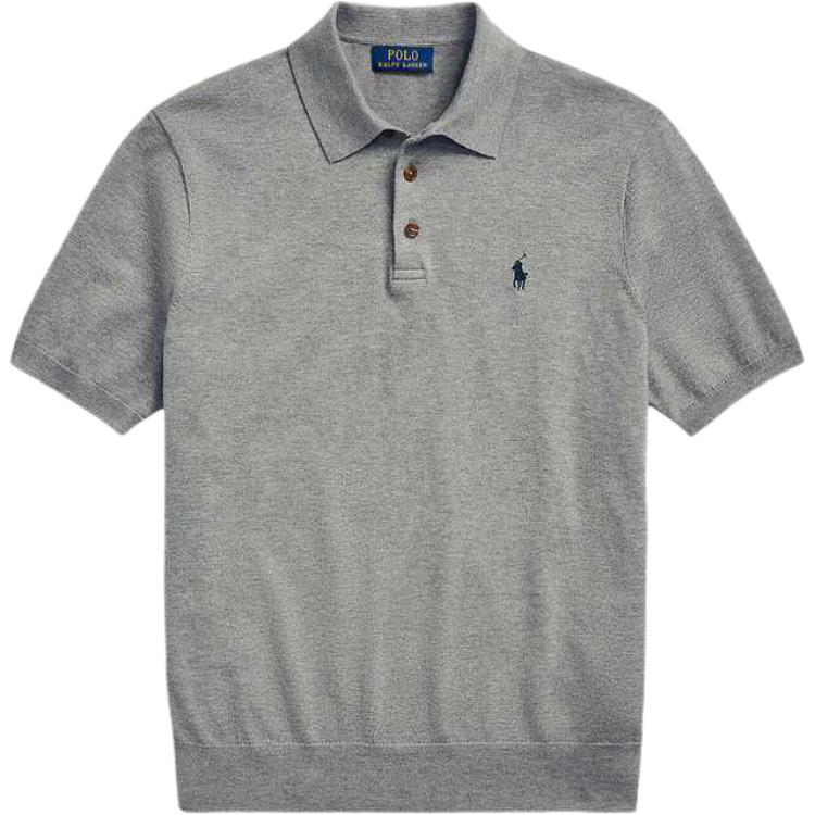 

Polo Ralph Lauren Хлопковое трикотажное поло с коротким рукавом Мужские топы Серый MNPOSWE1N820055-020 L