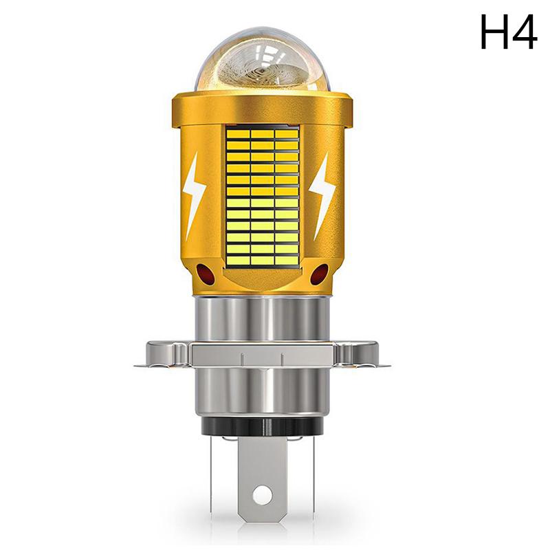 

H4 светодиодная лампа для фар мотоцикла H6 Ba20D светодиодная мотофара дальнего и ближнего света белая желтая лампа Canbus