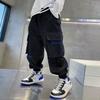 Boys Cargo Pants Spring Autumn Casual Long Style Trousers Kids Joggers Children Sport Outdoor Pants