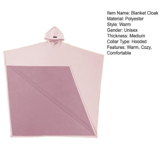 Nadměrná deka-plášť pro ženy, muže, dospělé, unisex, volný střih, fleecová mikina s kapucí, plášť, zimní, teplá, plyšová, nositelná deka, župan
