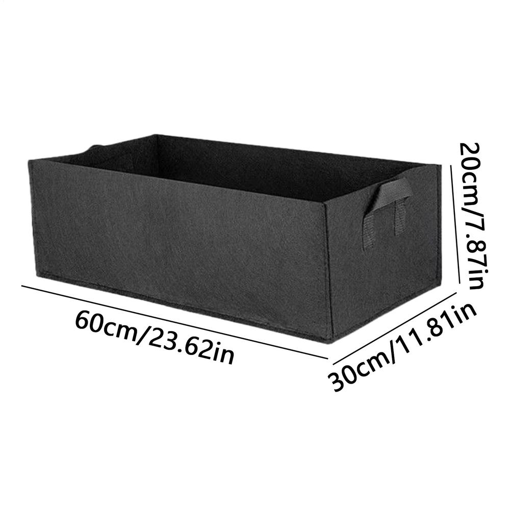 

Rectangular Garden Planting Bag Non-woven Fabric Vegetable Growing Bags Raised Bed Plants Box For Greenhouse Garden Balcony чёрный