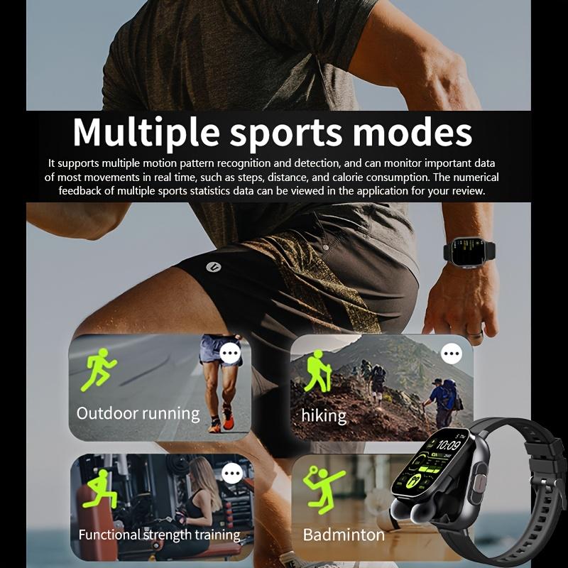 This Smartwatch Features a 2.01-Inch Square Full-Touchscreen Display Supports 2-In-1 Wireless Earphone Functionality And Offers Health Monitoring