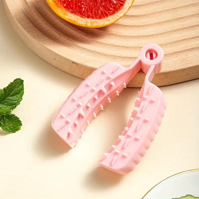 1pc Multifunctional Finger Guard for Food Cutting! Kitchen Essential, Protect Fingers While Slicing Veggies, Potatoes & More розовый