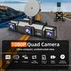 360° Dashcam Car Camera Recording Wifi Wireless Webcam Way Video Recorder 1080P 24 Parking 4 Channel Car Black Box