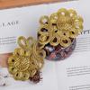 1 Pair New Fashion Handmade Gold Silk Gold Black Buttons DIY High Quality Coat Dress Suit Decoration Buttons