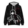 Horror Game Monster Character 3D All‑Over Print Hoodie, Creepy Drip Style Graphic Pullover Hooded Sweatshirt for Youth Game Fans