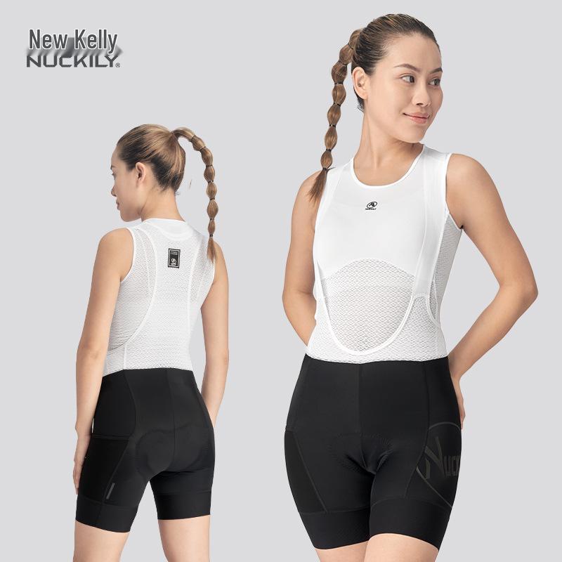 

NUCKILY Women s Quick-Dry Cycling Bib Shorts - Breathable Road Bike Summer Wear Medium чёрный