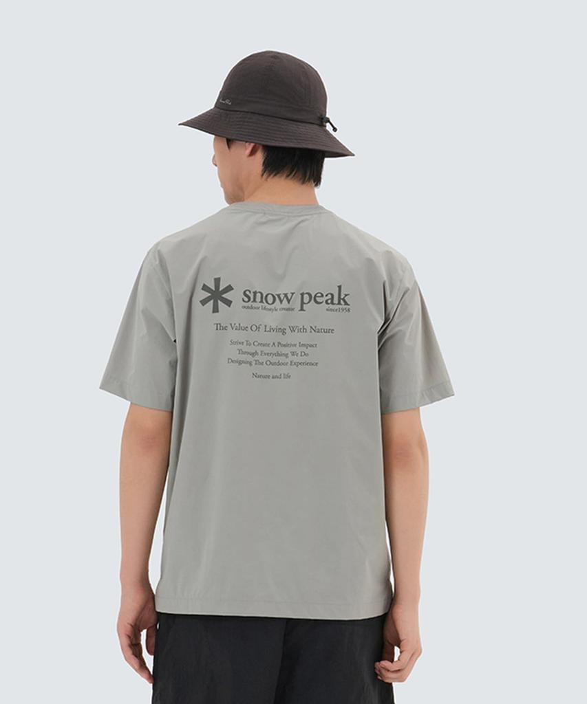 Snow Peak Thin-tech Woven Short Sleeve T-Shirt (M FGY)