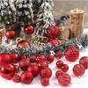 1box 4/6/8cm Christmas Decoration Shatterproof Plastic Christmas Ball Xmas Tree Hanging ornaments for Home Party Holiday Navidad