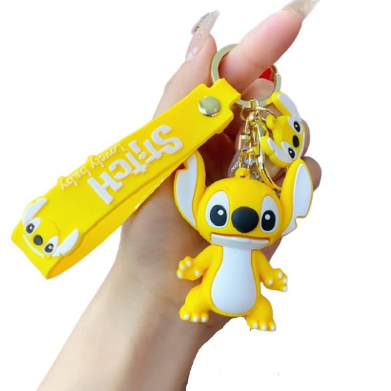 Niedlicher Cartoon Stitch Schlüsselanhänger Anhänger Weiches PVC-Material Einzelverpackung