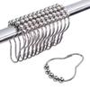 12 Stück 304 Edelstahl Duschvorhanghaken Fünf Perlen Kürbis Rostbeständig Duschstangenhaken Silber Strapazierfähige Gardinenclips