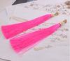 Europe and America Overlength Tassels Ear Pendants Long Earrings Eardrop Ladies Jewelry Christmas Gift