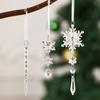 10pc Christmas Decoration Items: Christmas Ice Lollies, Transparent Snowflakes, Ice Prisms, Acrylic Fake Ice Cones
