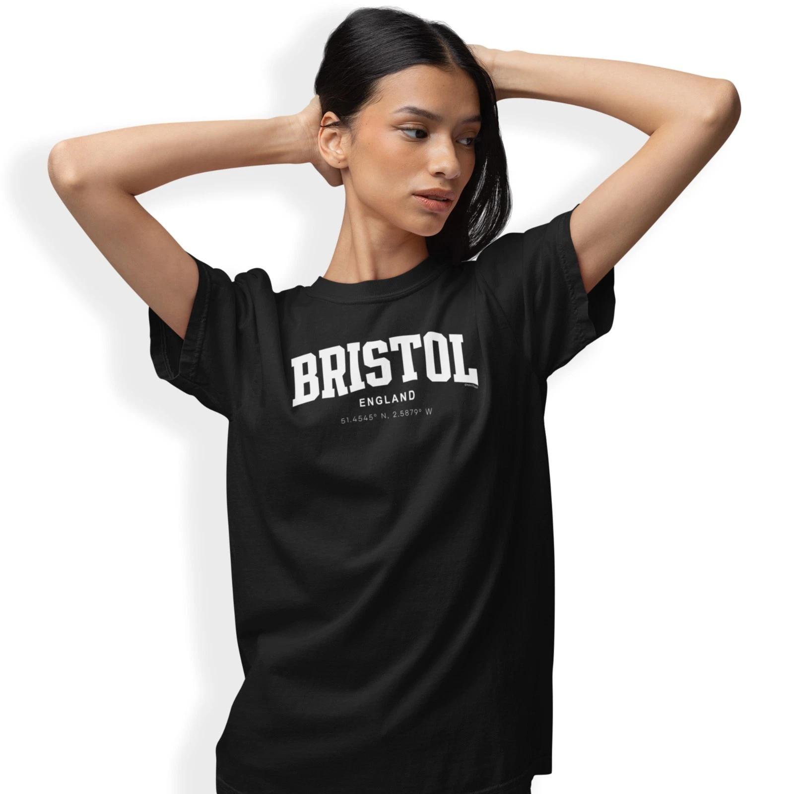 Bristol Varsity Style Print With Coordinates Hand Printed T-Shirt Size S - 5XL 2XL