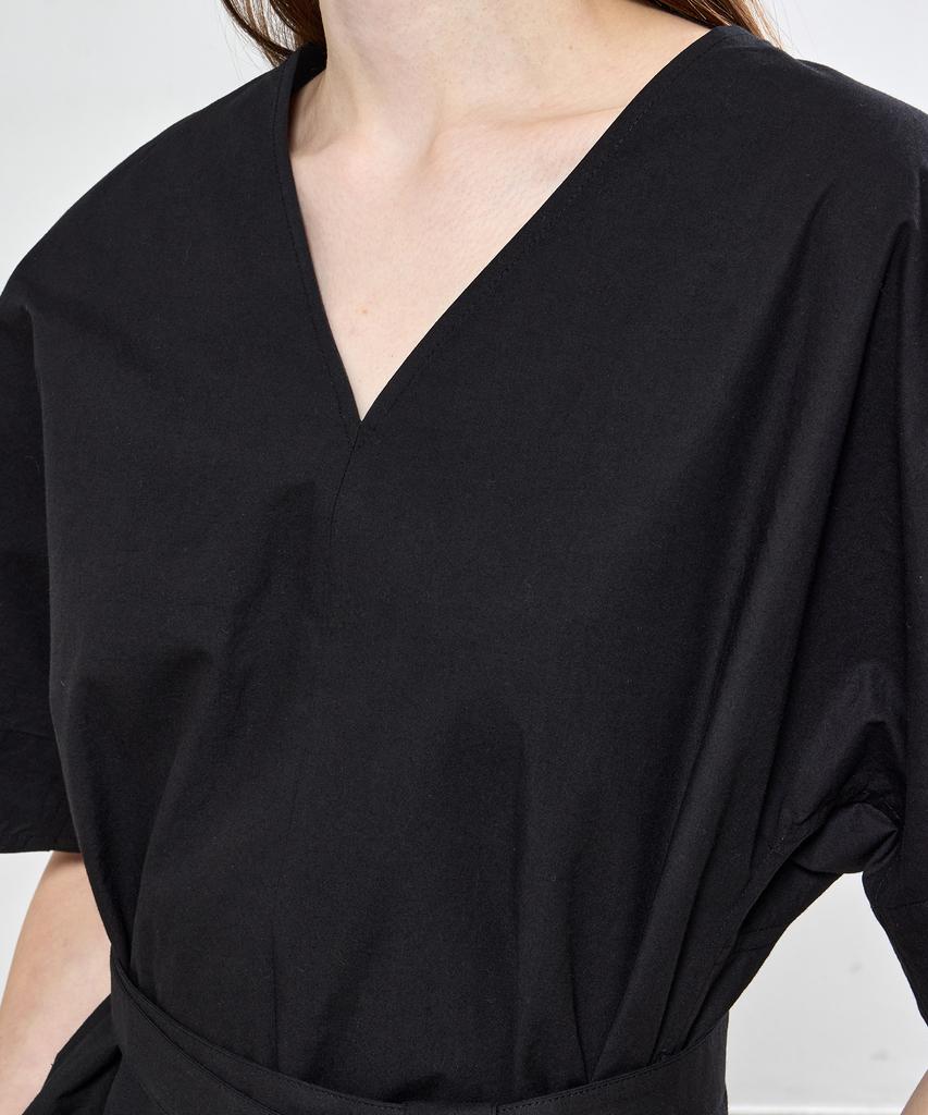 NOTIA Dolman Sleeve V Neck One-Piece - Black