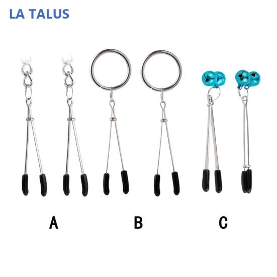 Rings Jingle Bell Tassel Breast Clamps Clips Adult Men Women Game Sex Toy