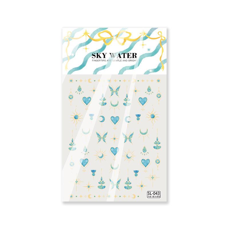 SKY Bohemian Crystal Star & Moon Nail Art Stickers