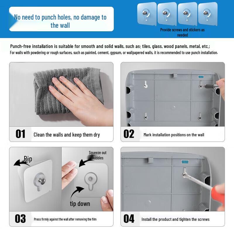 HAOTO Wall-Mounted Hand Towel Dispenser