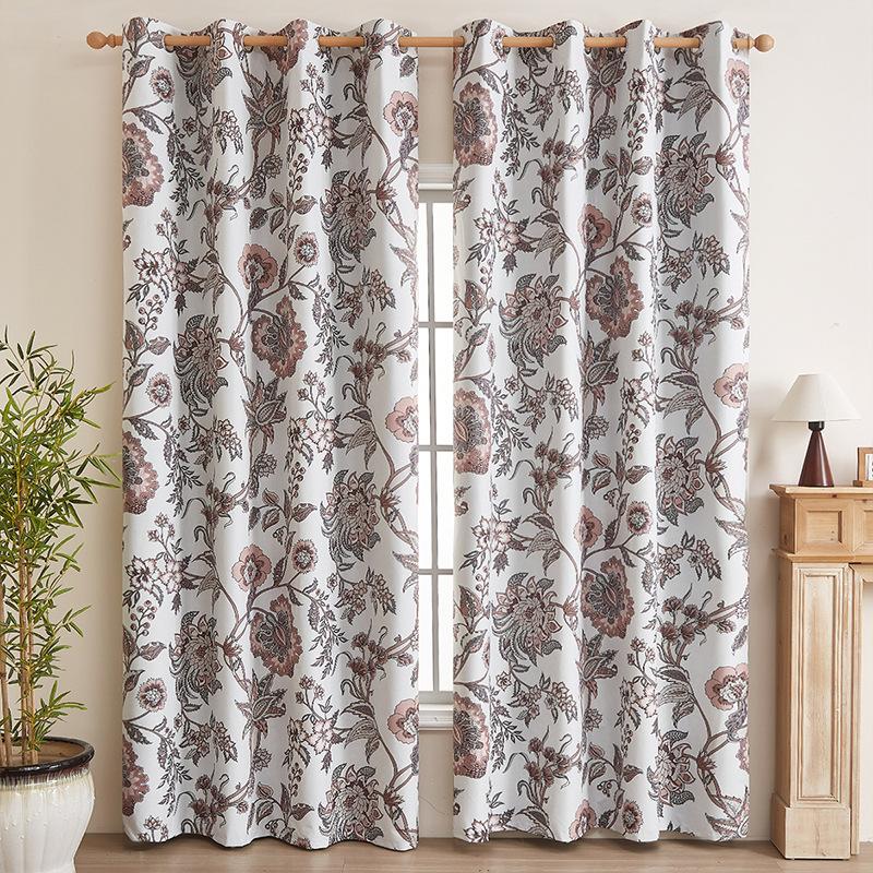 New European Classical Curtains, Full Blackout and Iron Rings, Living Room Balcony, Bedroom Curtains