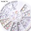 kads Ovals Water Drop 6 Shapes Design Rhinestones White Color Pearl Rhinestone Nail Art Decorations Nail Accessories Nails