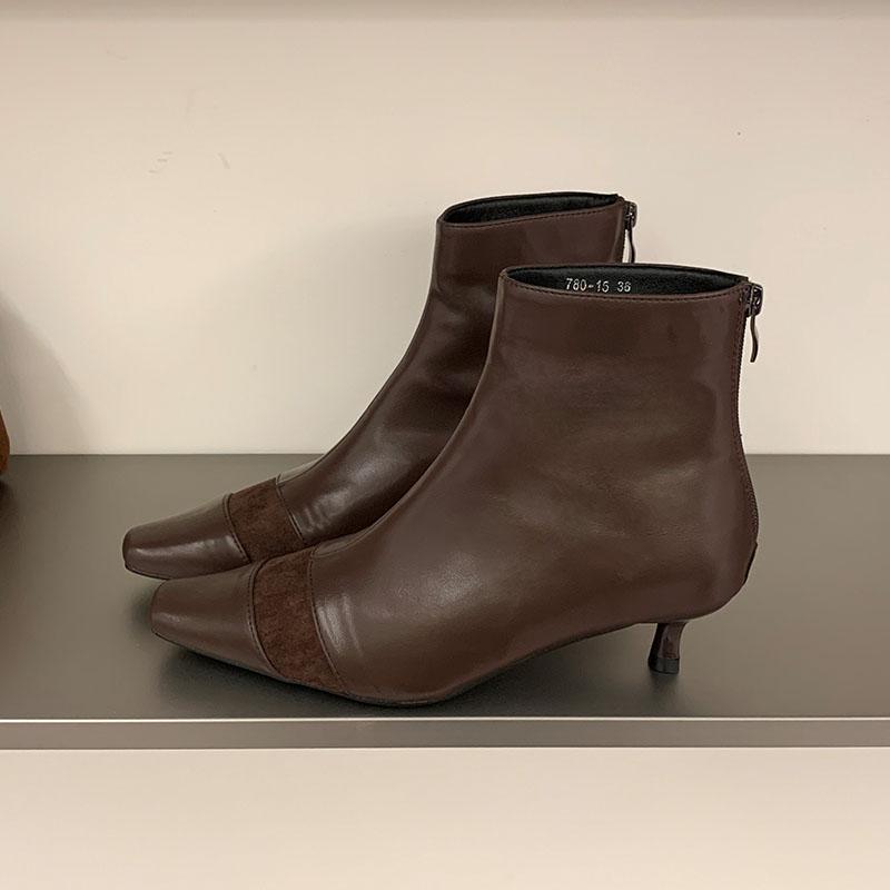 Fashion Fashion Pointed Toe Modern Ladies Ankle Boots With Footwear Low Heel Women Stretch Short Boots Female Pumps Shoes lady