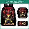 Wolverine Deadpool Movie Characters Trendy Cartoon Printed Backpack Student