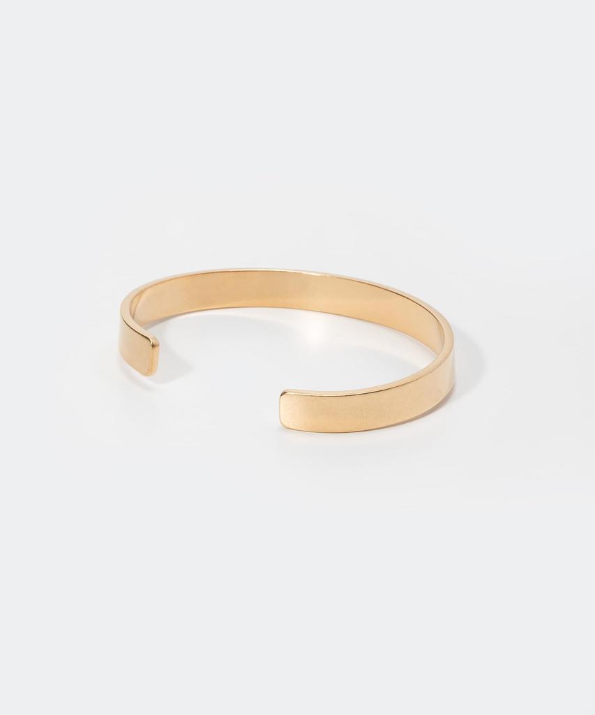 Maison Margiela Bangle SM1UY0066 SV0158 Logo Yellow Gold Plating Burattato Brand 5 Women's Size [Used]