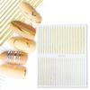 Nail Art Sticker Gold Colour Geometry Shapes PET Material Long-lasting Nail Art Sticker For Salon