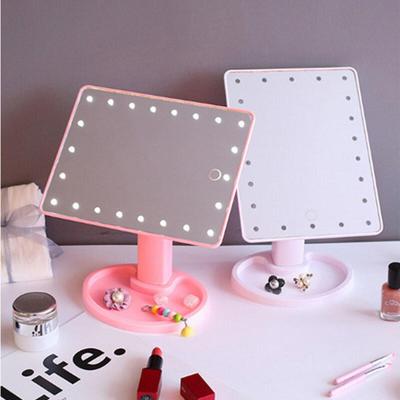 Espelho de mesa de maquiagem com LED