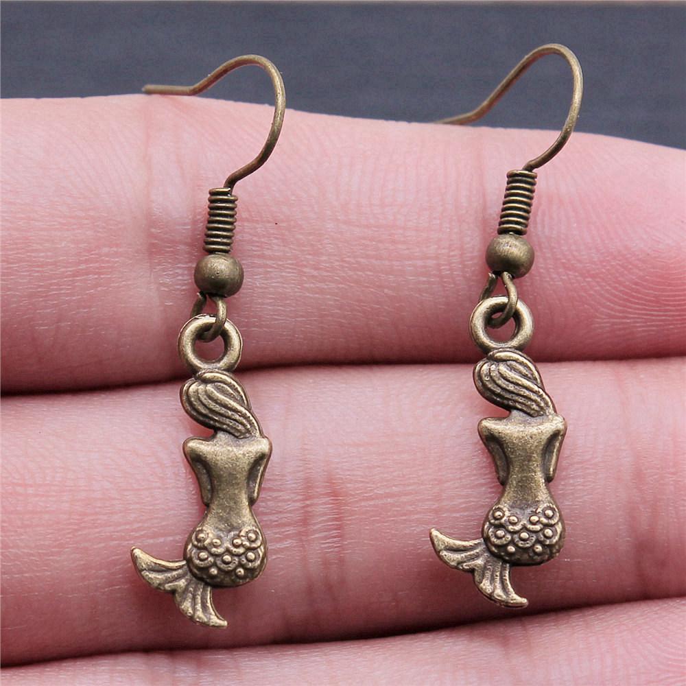 Bold Hot-Selling Marine Life Mermaid Drop Earrings Elegant Valentine's Gift for Formal Occasions