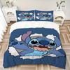 Stitch Through Wall Print 3Pcs Bedding Setduvet Cover With 2 Bedropillowcase Home Birthday Gift