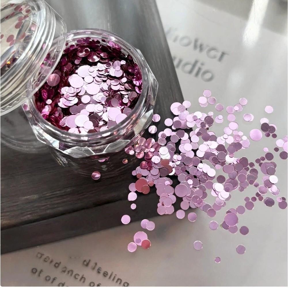 Decorazioni Mini Rotonde a Pois Glitterate per Unghie Fai da Te Patchwork Rotondo con Paillettes Decorazioni per Unghie Uso Professionale