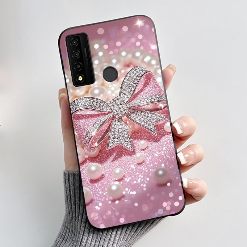 Casing For TCL 20 XE Case Aesthetic Fashion Cute Cat Astronaut Black Soft Silicone Protective Back Cover For TCL 20XE Phone Case