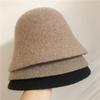 Japanese Real Woolen Vintage Warm Bucket Hats For Women Felt Retro Dome Top Hats Female Fashion British Style Panama Caps Bonnet