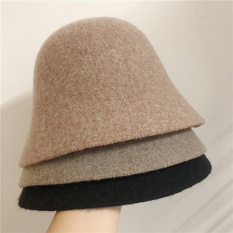 Cappelli Secchiello Vintage Caldi in Vera Lana Giapponese per Donna Feltro Retro Cupola Cappelli Top Moda Femminile Stile Britannico Cappelli Panama Berretto