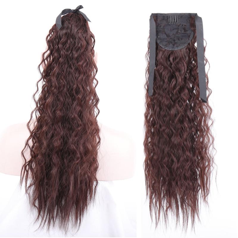 Women Ponytails Hair Extensions 22inches Afro Kinky Curly Hair Ponytail Hairpiece Drawstring Ponytails KTB