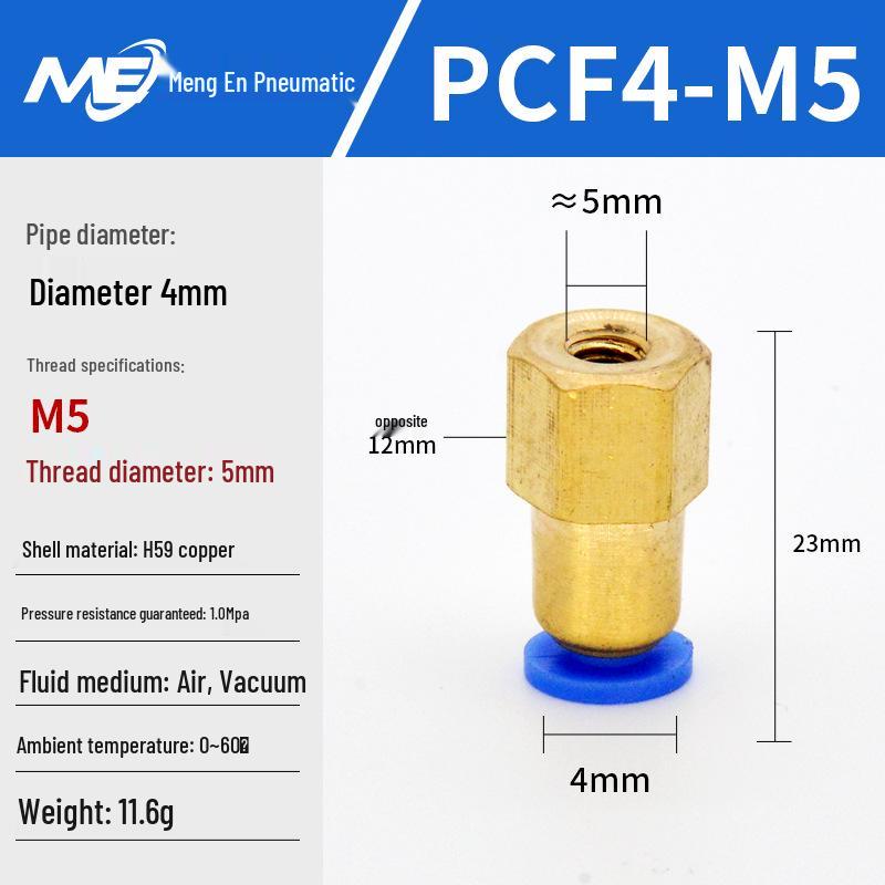 Copper Corrosion-Resistant Pneumatic Quick Connector Fitting for Air Compressors
