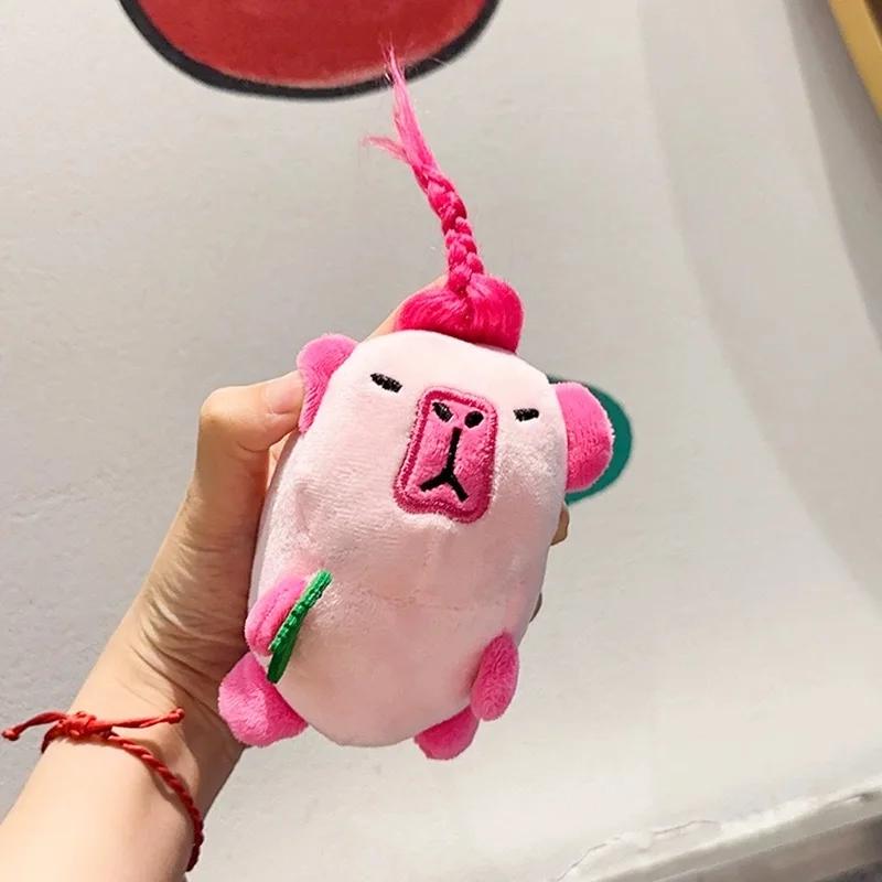 1-20PCS Kawaii Keychain Plush Pendant Explosive Kapybara Plush Pendant Keychain Toys Bag Pendant Doll Car Decoration Doll