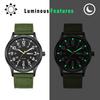 Men's Military Watch with Nylon Strap, Waterproof, Luminous Analog Display, Calendar, Upgraded Edition, Simple and Stylish Sports Watch, 1224 Quartz
