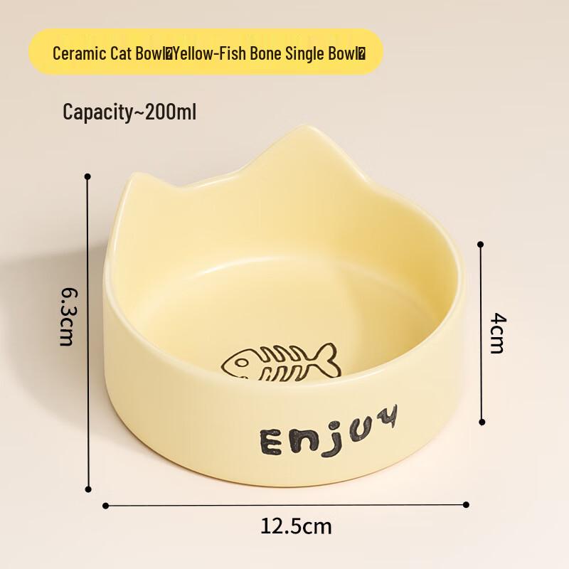 Керамическая миска для кошки с деревянной подставкой